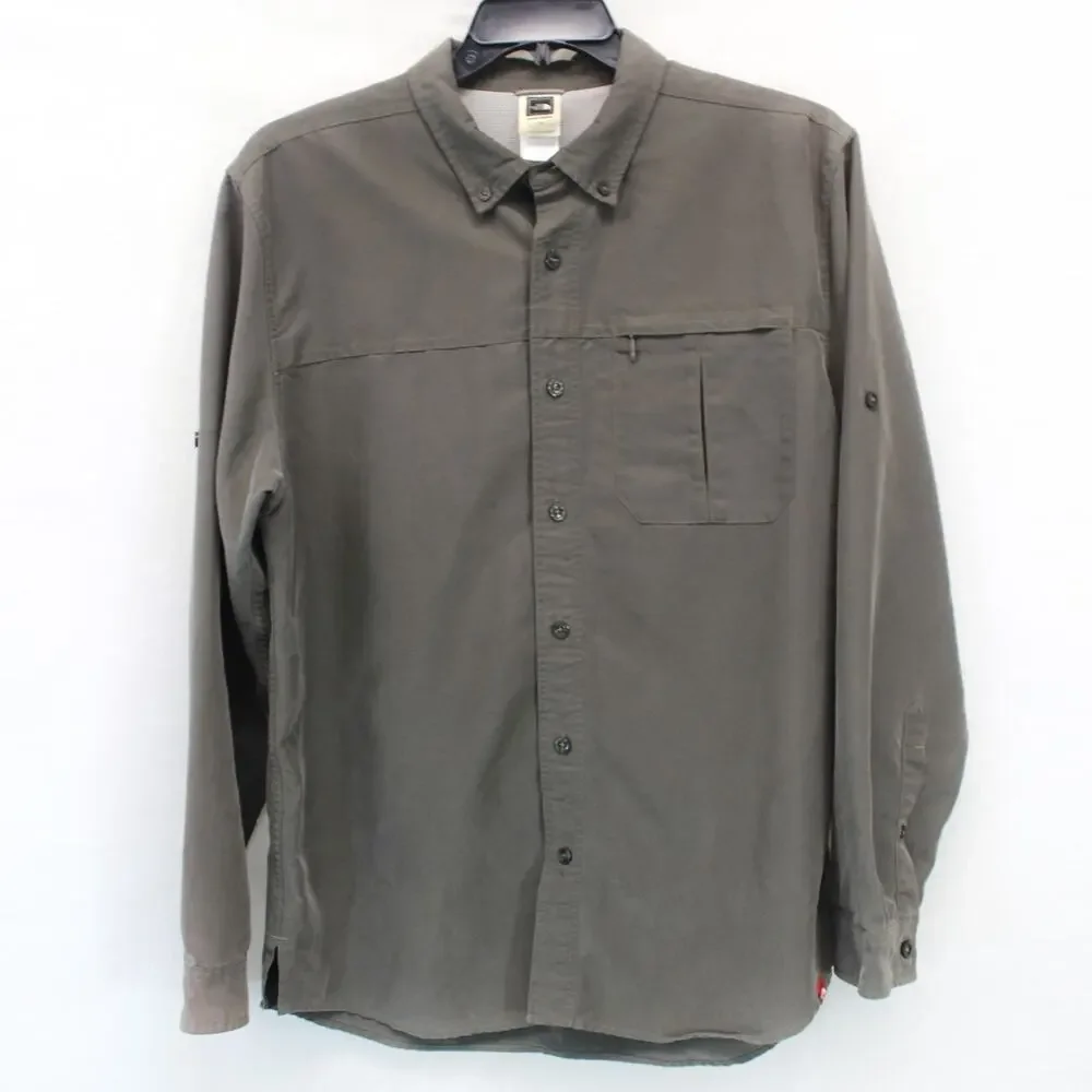 the North Face Nordstrom Button-down Casual Pocket Olive Large